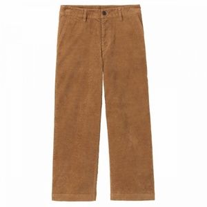 MUJI Organic Cotton Beige Corduroy Wide Pants